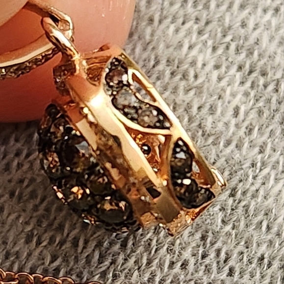 LeVian 14K Rose Gold Chocolate Diamond 0.6 cts 18" Pendant Necklace NEW in Box - Picture 11 of 14